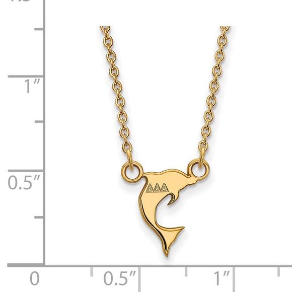 14K Plated Silver Delta Delta Delta XS (Tiny) Necklace - Picture 3 of 5